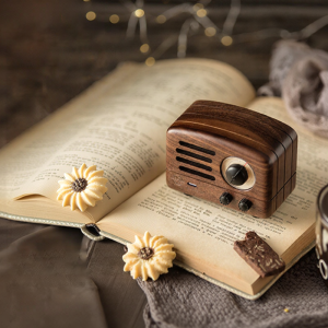 MAOWANGMIAOBO | Portable Mini Bluetooth Speaker Walnut Wood Cat King Audio Gift for Women Birthday Wireless Speaker Compact Size Quality Sound