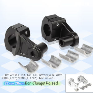 Motorcycle 22mm 28mm Bar Clamps Raised Handlebar Handle Bar Risers Black Silver Mount Riser Clamp Dirt Motocross Accessories