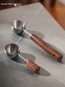 MONGDIO | Stainless Steel Coffee Measuring Spoon Walnut Wood Handle