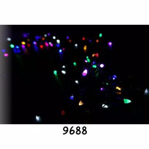 Lampu Hias LED Variasi Lancip 10 meter 100 lampu Waterproof / Lampu Natal TUMBLR Kabel Hitam9688/9699/9698