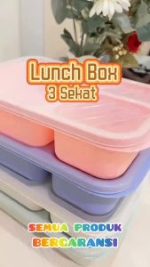 Tempat Makan Kotak Bekal Microwavable Lunch Box Kotak Makan Anak Warna Warni Pastel Cantik
