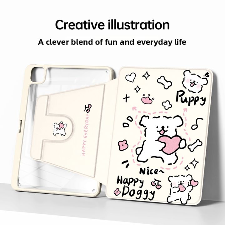 JIANBAIJIN%20%7C%20Rotating%20Protective%20Case%20Magnetic%20Acrylic%20Shell%20For%20Huawei%20Tablets%20With%20Pen%20Slot%20-%20Image%203