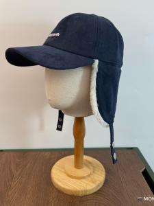 New Suede Fleece Lined Ear Warmer Baseball Cap Plush Flying Hat Autumn Winter Outdoor Cold Proof Warm Lei Feng Cap Short Brim round Top