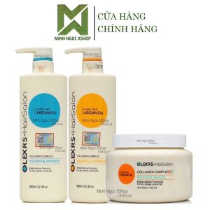 Combo dầu gội xả kem ủ tóc Olexrs Argan Oil Hair Salon 500ML - 960ML