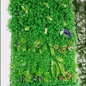 Hiasan dinding tanaman tanaman buatan 40x60 cm daun rumput sintetis buatan