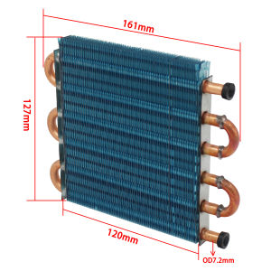 Miniature Condensing Radiator Copper Tube Aluminum Fin Heat Exchanger Finned Air Cooled Evaporator Mini Condenser Accessories