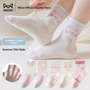 MiiOW | Breathable Light Cotton Socks for Girls Ankle Length