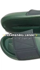 SANDAL LUOFU PRIA SELOP KARET EMPUK BAN 1 BENANG ZIG ZAG IMPORT / SANDAL SELOP PRIA TERBARU 2024