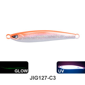 TEASER J127 60g 100g Offshore Fishing for Sardines Using Imitation Bait Metal Plate Fast-Sinking Sea Fishing Luminous UV Board