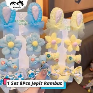 COD Jepit Rambut Set 8Pcs Jepitan Anak Perempuan Lucu Pita Bayi Fashion Wanita Korea KCR52