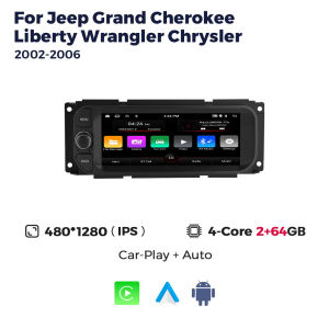 Android 2DIN Car Radio Stereo for JEEP Grand Cherokee Liberty Wrangler Chrysler 2002-2006 Carplay Auto Multimedia Video Player