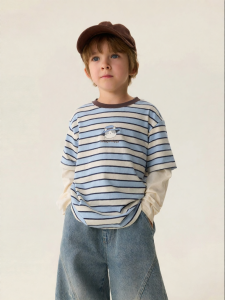 Marc&Janie | Cats Patterned Stripe T-Shirt For Boys