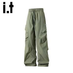 izzue | Summer Light Weight Wide Leg Easy-match Utility Style Trousers