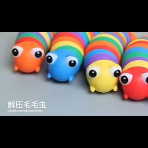 Baby Toys Rainbow Twisting Caterpillar Relieve Stress Toy Anti-Anxiety Slug Sensory Toys for Kids Boys Girls