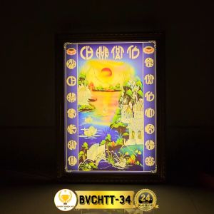 Bài Vị Cửu Huyền Thất Tổ In Tranh Trúc Chỉ CHÂN THIỆN MỸ Trang Trí Bàn Thờ Gia Tiên BVCHTT-34