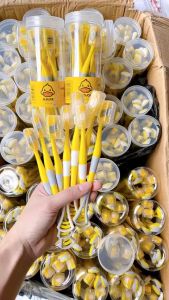 (vịt vàng)Hộp 8 bàn chải vịt vàng G.Duck kèm cạo lưỡi