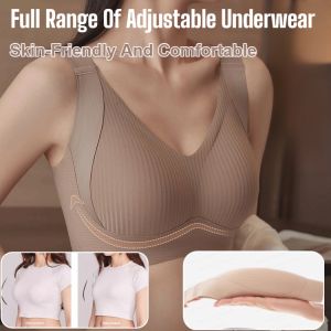 Lifting Seamless Bra Womens Big Breasts Gathering Underwear Anti-Sagging Wireless Womens Bra