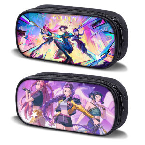 Kpop Hunter Magic Girl Team High Capacity Waterproof Student Pencil Case Ins Stationery Box Rumi Cartoon Anime Printed Storage Organizer