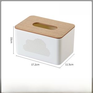 Luxurious Living Room Creative Desktop Tissue Box Home Simple Multi-functional Napkin Storage Box Long Rectangle Plastic