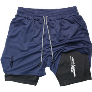 2026 new casual breathable anime performance shorts mens gym leisure summer compression stylish training fashion shorts