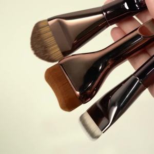 MAANGE | MAANGE 3pcs Makeup Brushes Aluminum Tube Makeup Brush Foundation Makeup Brush Thin Foundation Brush Kabuki Makeup Tools for Girl