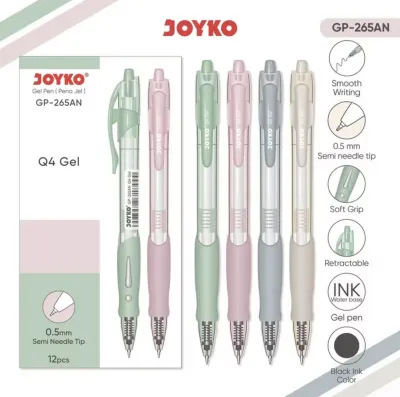 JOYKO Pulpen Gel 1 Pack GP-265AN Q4 Gel 0.5mm Isi 12 Pc