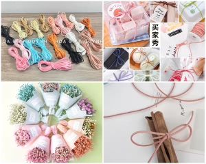 Bó 5m dây da lộn ruy băng xốp 2.5mm