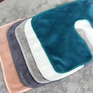 【Microfiber Head Pad Towels U-Shaped Facial Pillow Covers Thickened Headrest Cushion Facial Care Beauty SPA Massage Supplies】