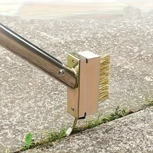 Adjustable manual weeding tool - suitable for cleaning decks terraces and sidewalks | wire brush