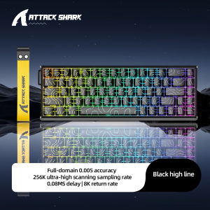 ATTACK SHARK | X68MAX ATTACK SHARK High Performance E-sports Magnetic Keyboard 8K Polling Rate CNC Aluminum Case PBT Keycaps Web Driver Wired