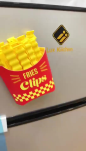 คลิปหนีบถุงพลาสติก แบบเฟรนฟราย ที่หนีปปากถุง 12ชิ้น สําหรับถนอมอาหาร ขนมขบเคี้ยว