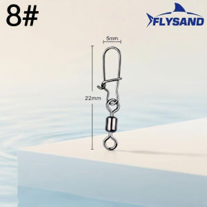 100PCS Fishing Connector Pins Stainless Steel Rolling Swivels Snap Fishhook Lure Tackle Accessories for Pike Fishing