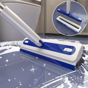 Floor Scrub Brush 3 in 1 Long Handle Removable Adjustable Wiper Broom Tools Tile Magic Squeegee Cleaning Kitchen Bathroom Brush