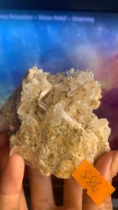 hoa đá thạch anh Citrine vàng tự nhiên lắp lánh đặc biệt năng lượng Vũ trụ 886