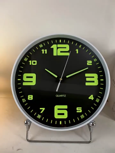 ✅พร้อมส่ง🔥นาฬิกาแขวนผนังเรืองแสง 8 นิ้ว เดินเรียบไร้เสียง ตัวเรือนพลาสติกคุณภาพสูง สำหรับตกแต่งบ้านและสำนักงาน