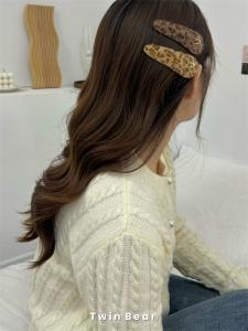 Korean Style Plush Leopard Print Hair Clips Womens Side Bangs BB Clips Fashionable Hair Accessories Fresh out New Unique