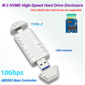 M.2 NVME 2230 SSD Chassis JMS583 Master USB 3.2 GEN2 10GBPS M.2 NVME SSD High Speed SSD Chassis for Laptop/PC