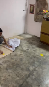 สติ๊กเกอร์ PVC ติดพื้น 60x3 มม. ลายหินอ่อน, ลายไม้ กันน้ำ, กันลื่น ทนทาน ติดง่าย มีกาวในตัว