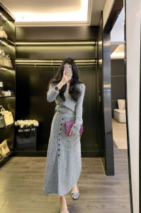 Spring Early Leathercat Knitted Mini Skirt Set Womens Fashion Classic Style Versatile Size Womens Premium Feeling Ensemble