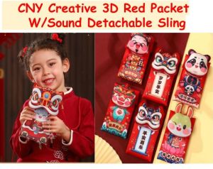 2023 CNY Creative 3D Cartoon Red Packets w/ Sound and Detachable Sling (SG Stocks)