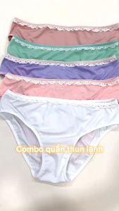 Combo 7 Quần Lót Nữ Thun Lạnh Viền Ren Co Giãn 4 Chiều Giao Màu Ngẫu Nhiên Miley Lingerie