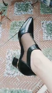 E1430 - Giày Elisa Boot lưới cổ ngắn – Màu Đen CAO 3P VÀ 5P