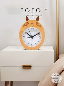 Quiet Jojos L. PD. Wooden Animal Clock European Cartoon Fashion Home Decorative Table Clock Simple Modern Style Battery Powered