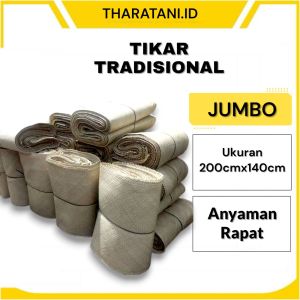 Tikar Pandan Jumbo 200x140cm - Samak/Tiker Jenazah Lesehan Camping Outdoor Daun Pandan Duri Asli