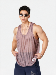 TOMATOPAPA | Loose Breathable Hollow Weave Tank Top for Vacation and Fitness