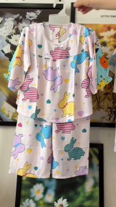 Túi 2 Bộ Quần Áo Tole Lanh Tay Dài Bé Gái - Size 1-14 cho bé 5-38kg -  Chất vải tole lanh 2 da loại 1 mềm mịn mát cho bé gái- Đồ Tole Bé Gái -  Đồ bộ bé gái - quần áo trẻ em