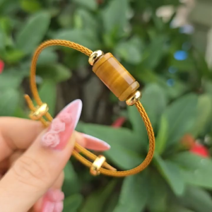 Q1566 Vòng lu thống đaa MH Vàng Tâm dây cáp cho mệnh Thổ và Kim - Phong Thuỷ TUDO