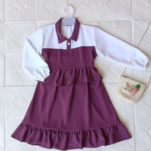 Gamis Syari Shafira Anak Perempuan Muslim Usia 1-9 Tahun Kekinian Crinkle Airflow Premium Dress