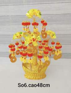 Cây cành vàng lá ngọc mẫu trái đèn lồng trưng Tết