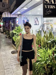 ชุดแฟชั่นฤดูร้อนสีสันสดใส 4 สี ดีไซน์หรูหรา ผ้าฝ้ายแท้ สำหรับผู้หญิงวัย 18-25 ปี ชุดทำงานสไตล์เกาหลี